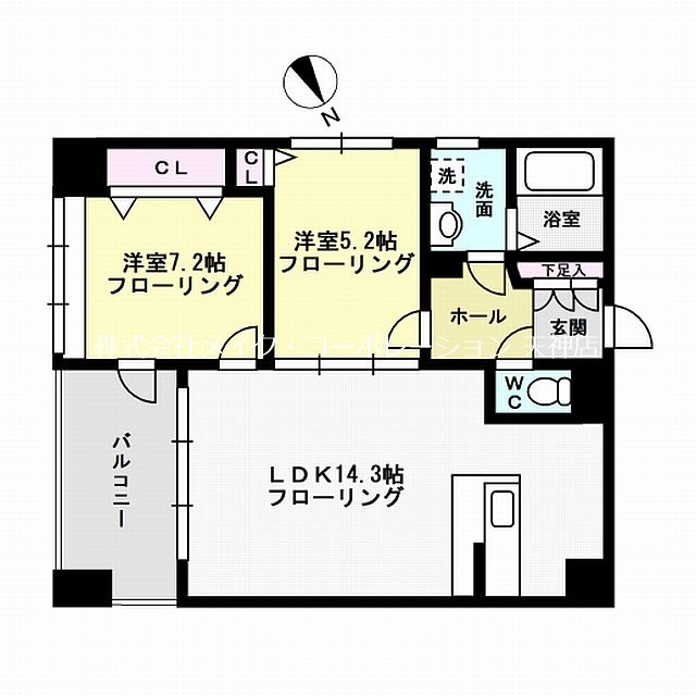 間取り グランパーク天神 間取り図