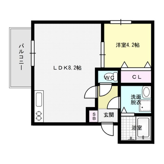 リテラ県庁西　ア・カント 間取り