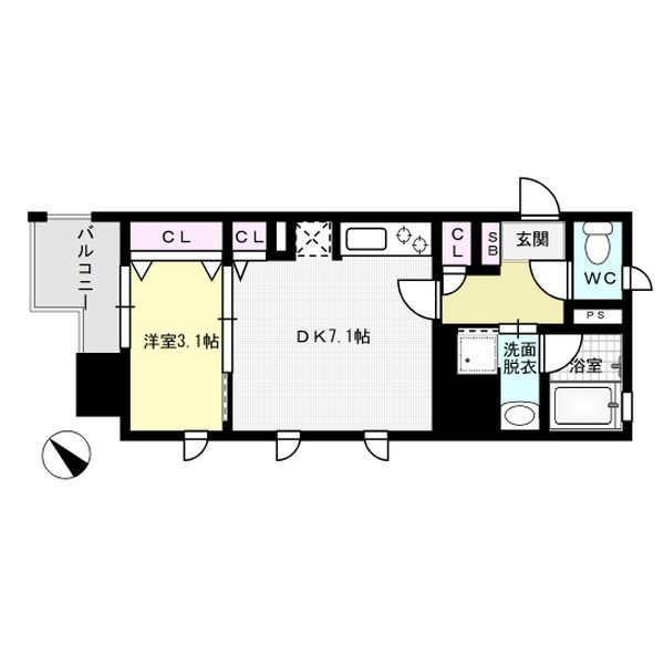 ヴィラージュ博多ステーション  間取り
