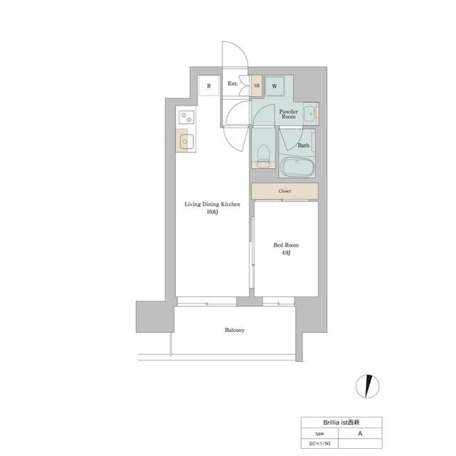 Brillia ist西新   間取り図