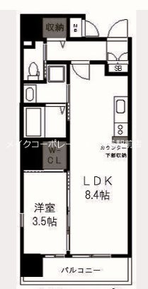 アンシャルム大濠プレミア  間取り