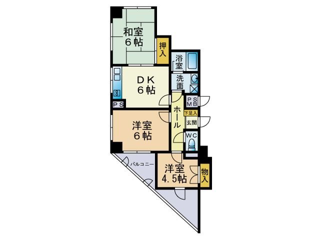 ライオンズマンション南薬院  間取り図