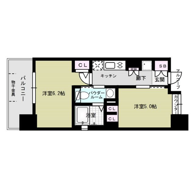 エステムプラザ天神サウスイースト  間取り図