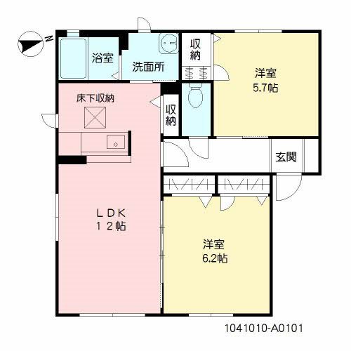 イリスⅠ 101号室 間取り