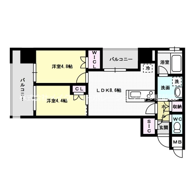 アクタス福岡県庁前グラシア 間取り