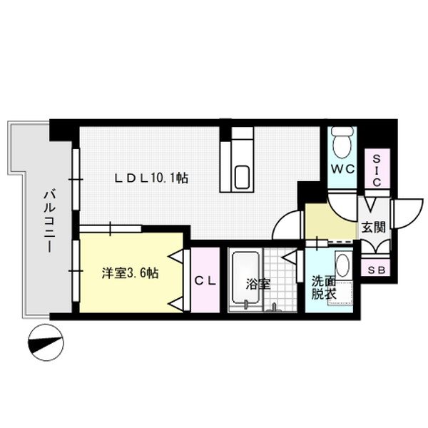 スカイシャトレ箱崎南 間取り