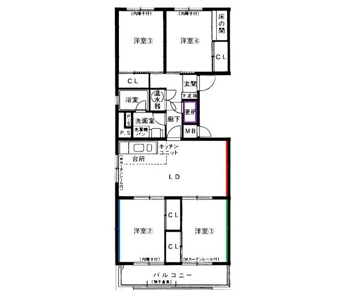 イトーピア西新 間取り
