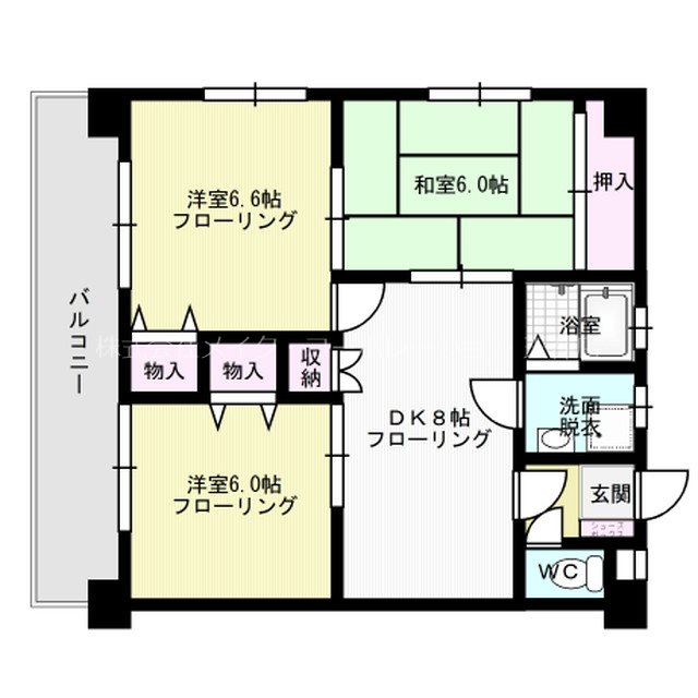 ベルメゾン大濠公園南 間取り