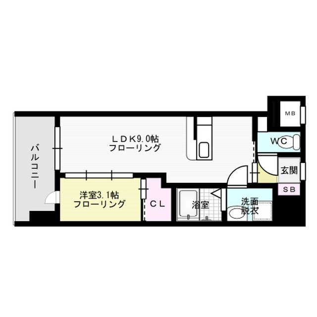 ModernPalazzo大濠公園Ⅱ 間取り
