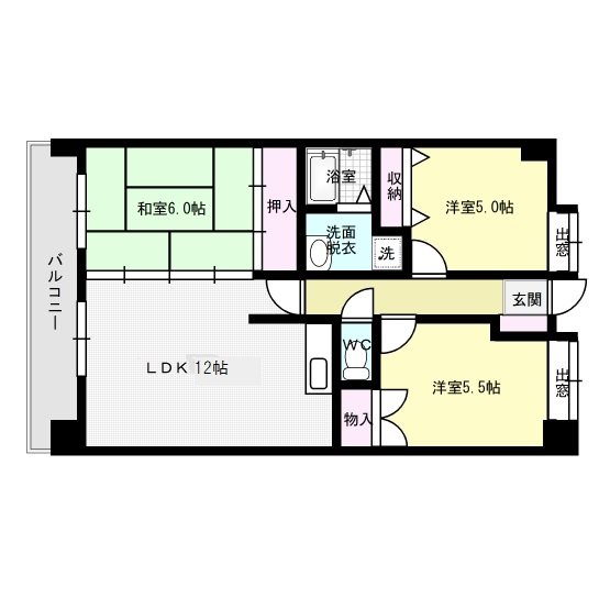 パークビューハイツⅡ 間取り図
