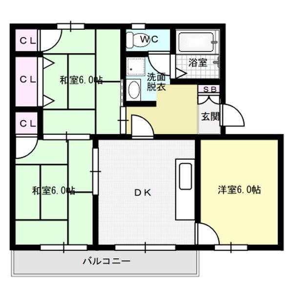 つつじヶ丘サンコート 202号室 間取り
