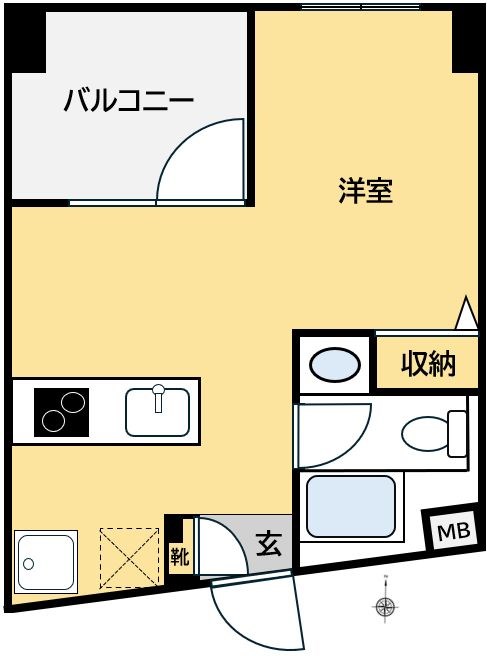 オーテモンウェルリバーテラス 間取り