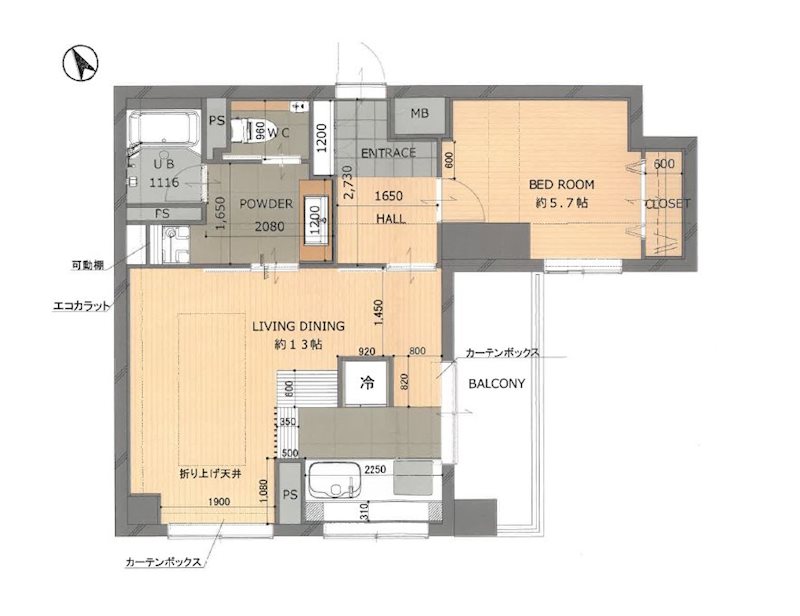 ライオンズマンション南薬院 間取り図