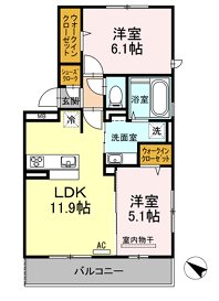 D-roomパークサイド吉塚 201号室 間取り