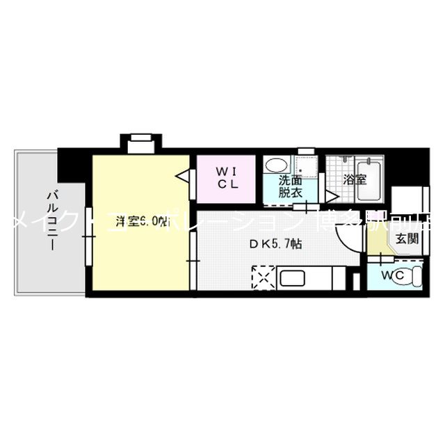 ニューガイアリルーム九大病院前No.66 間取り
