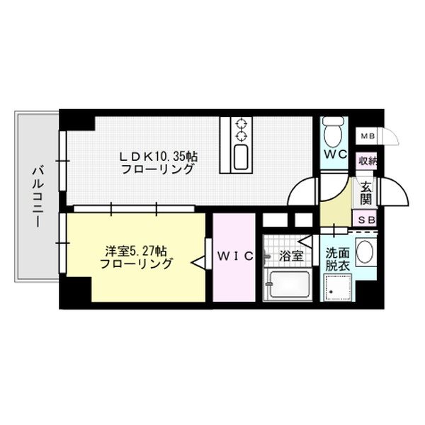 カラコレスⅢ 402号室 間取り