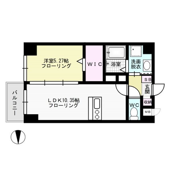 カラコレスⅢ 402号室 間取り