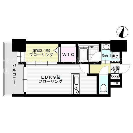 エンクレスト薬院大通  間取り