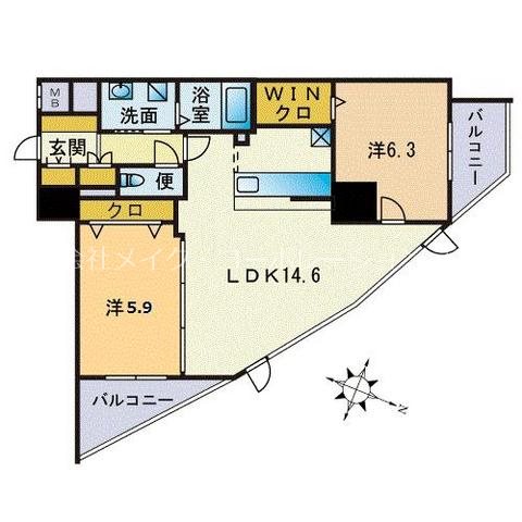 S-FORT警固タワー 間取り