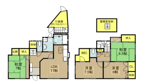 姪の浜H貸家 間取り