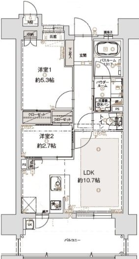 アクタス南福岡グランパーク  間取り