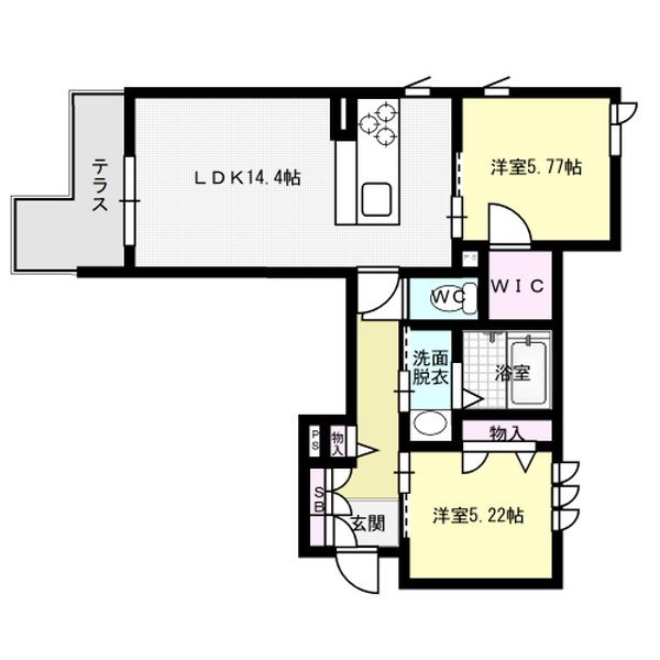 ラパン 102号室 間取り