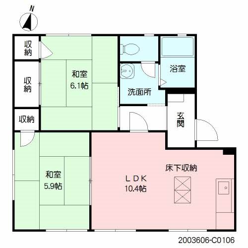 パークハイムMORI B棟 106号室 間取り