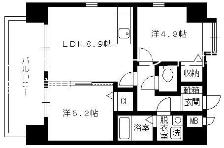ウイングコートF館  間取り