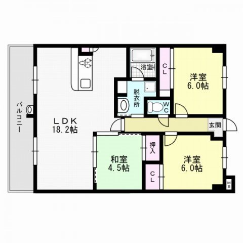 グレイス室見 間取り