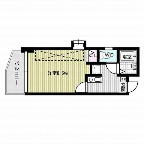 オリオンハイム西新～ネット無料～ 間取り