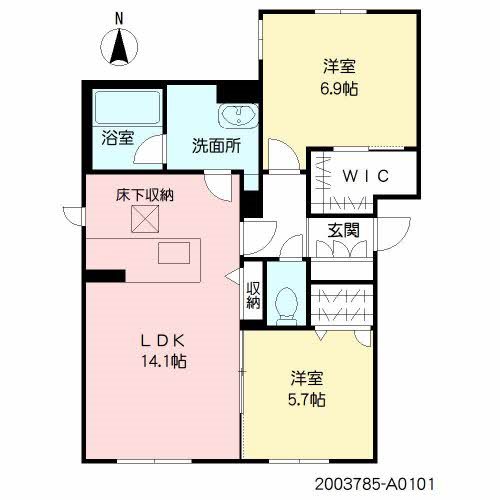 エクラシエ 101号室 間取り