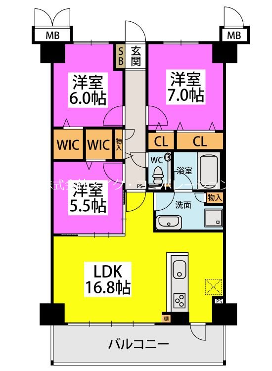 ラフィーネ大手門  間取り