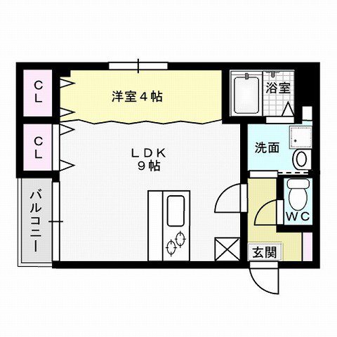 ジェンティーレ鳥飼Ⅰ 間取り
