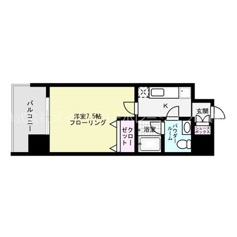 サンスクエア 701号室 間取り