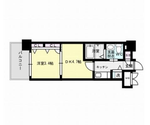 F・PARC西新 間取り