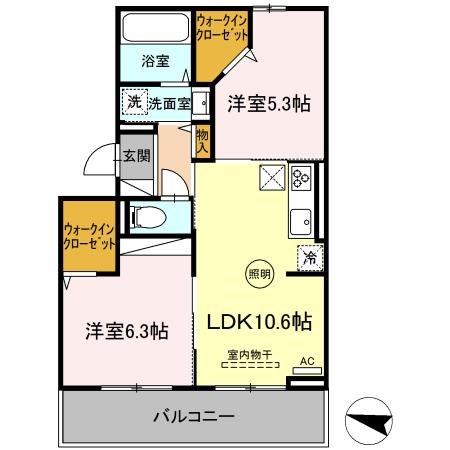 アルボス鳥飼  間取り