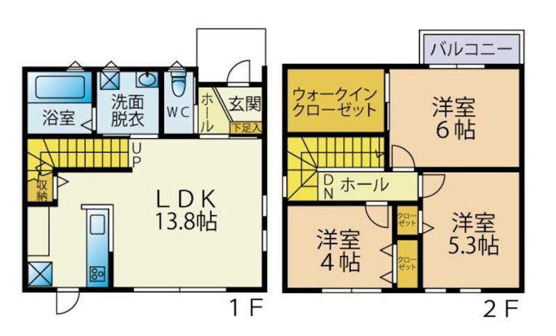 柳河内戸建C棟 間取り図