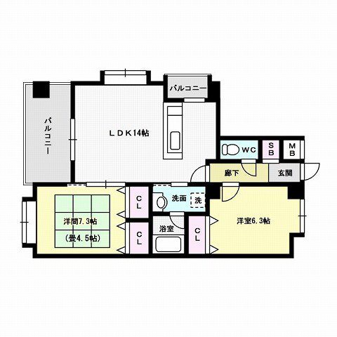 パサデーラ室見 間取り図