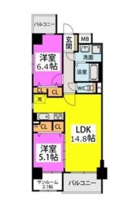 シュピタールトーア博多 間取り