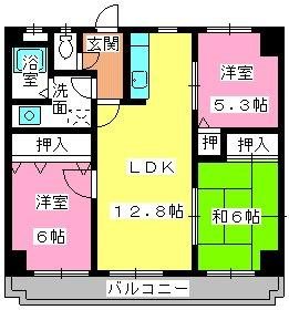 アロマキャスル大橋 間取り