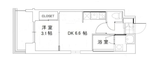 ニューガイアリルーム原通りNo68 間取り