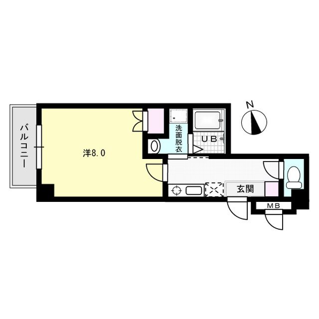 クラーレ 201号室 間取り