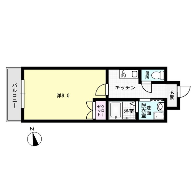 クラーレ 202号室 間取り