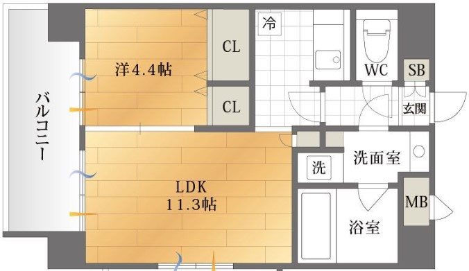ナビールコート薬院  間取り