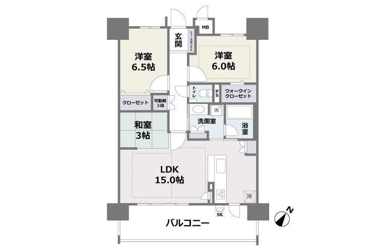 オーヴィジョン白木原駅 1002号室 間取り