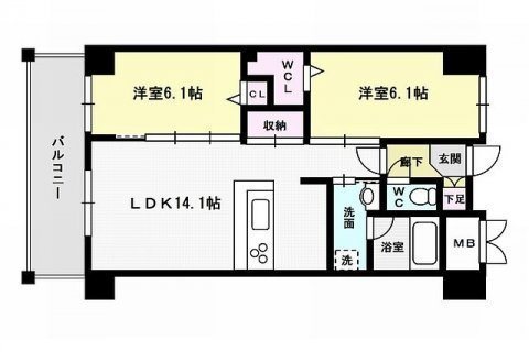 ベルメゾン高取グラース 間取り