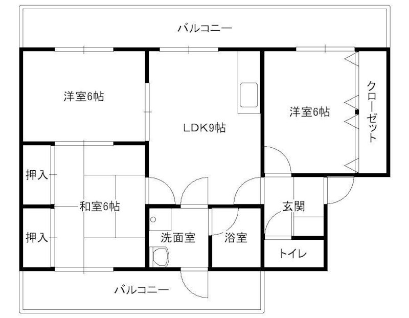 第3ハイタウン春日 405号室 間取り