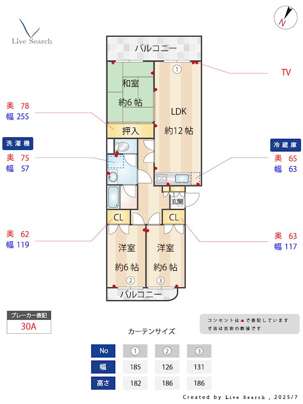 ユーハイムやよい坂 404号室 間取り