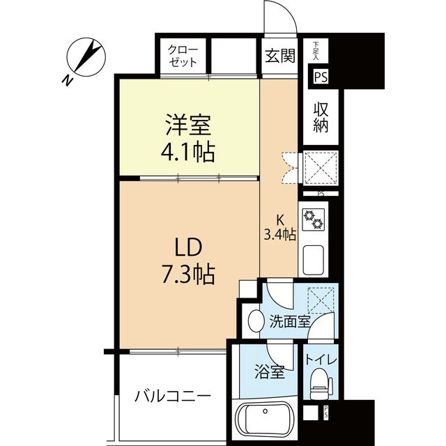 ラクレイス西新 間取り
