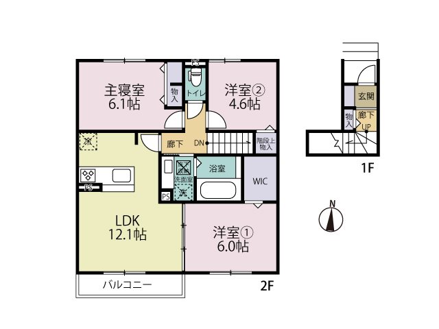 D-room飯倉西 B棟 間取り